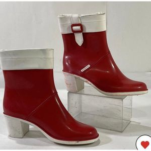 Clean and Crisp: Burberry White Rain Boots